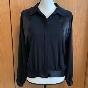 Haute Hippie Black Domino Bomber Jacket Sz-S